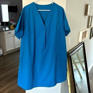 Blue dress mid calf length